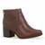 Bota Cano Baixo Bottero Couro Burnish Wood Feminino - Daylu