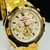 1ª Linha- Edifice Red Bull - dourado e branco - Pulseira de aço - À PROVA D'ÁGUA - cod70 - comprar online