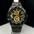 1ª Linha Edifice - preto e dourado - Pulseira de aço - À PROVA D'ÁGUA - cod85