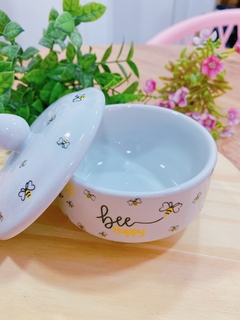 Manteigueira de Porcelana Bee Happy - comprar online