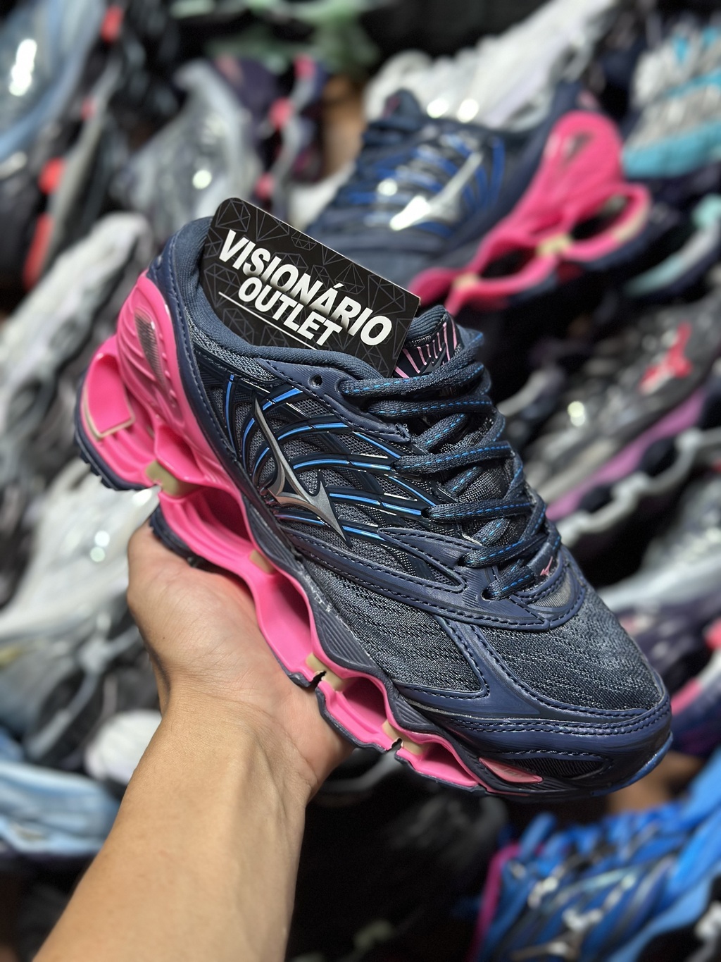 MIZUNO PROPHECY 8 AZUL E ROSA VISIONARIO OUTLET
