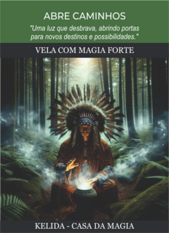 VELA VOTIVA COM MAGIA FORTE - ABRE CAMINHOS