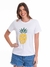 Camiseta Feminina Cobra D'agua Abacaxi Malha - Branco