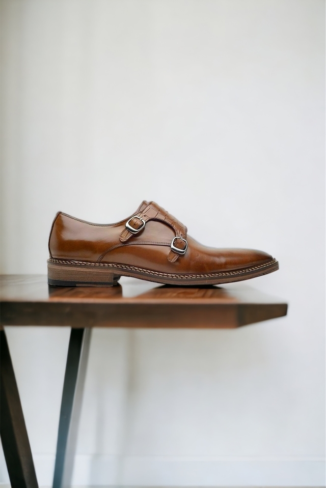 Sapato social monk best sale strap