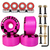 Kit Roda para skate Iniciante Black Star 52mm Rosa + Parafuso e Rolamento abec