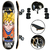 Skate Completo Montado Black Star Goku Sayajin + Kit Proteção Unitoys
