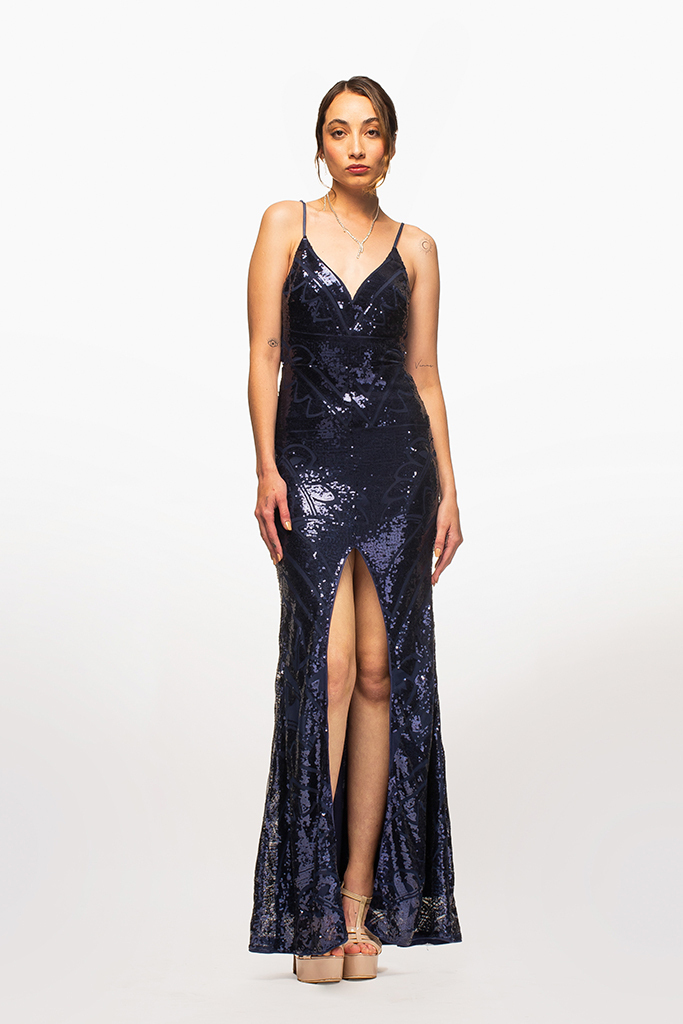 Vestido largo con lentejuelas Soho