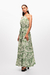 Maxi vestido paneles estampado toille verde