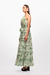 Maxi vestido paneles estampado toille verde - SOHO