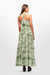 Maxi vestido paneles estampado toille verde - tienda en línea