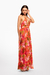 Maxi vestido escote profundo floral - comprar en línea