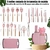 Kit Utensilios Silicone 19 pçs cabo de madeira sem BPA Rosa - comprar online