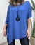 Maxi Blusa Assimétrica - Azul Jeans - comprar online