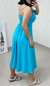 Vestido Samira - Azul Turquesa - Lila Rosa