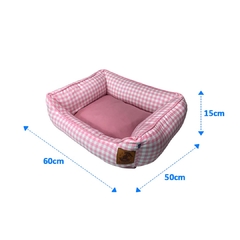 Imagem do Cama para Cachorro - Vichy Rosa