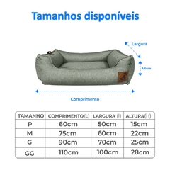 Imagem do Cama em Linho Impermeável Mabuu Pet - Verde