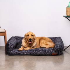 Cama para Cachorro - Dots Preta na internet