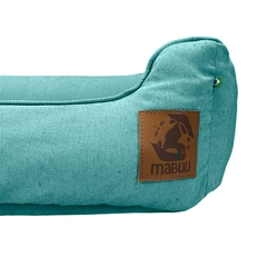 Cama em Linho 100% Reciclado Mabuu Pet - Verde Água - Mabuu Pet | Os melhores produtos para seu pet