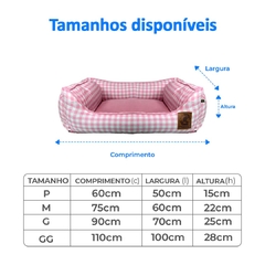 Cama para Cachorro - Vichy Rosa - loja online