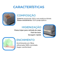 Almofada em Linho 100% Reciclado Mabuu Pet - Rosa