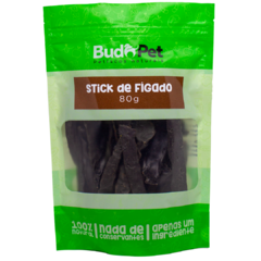 Petisco Natural para Cães e Gatos - Stick de Fígado - Embalagem com 80 g - Budopet