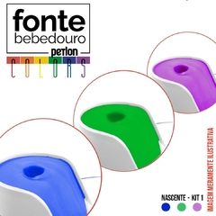 Fonte Bebedouro Petlon Colors - Azul, Lilás e Verde - Mabuu Pet | Os melhores produtos para seu pet