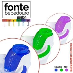 Fonte Bebedouro Petlon Colors - Azul, Lilás e Verde - comprar online
