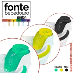 Fonte Bebedouro Petlon Colors - Preto, Verde Tiffany e Amarelo na internet