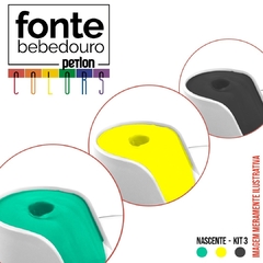 Fonte Bebedouro Petlon Colors - Preto, Verde Tiffany e Amarelo - comprar online