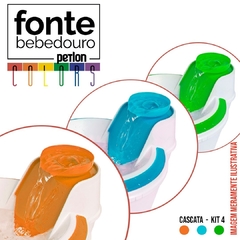 Fonte Bebedouro Petlon Colors - Verde, Laranja e Azul Ciano na internet