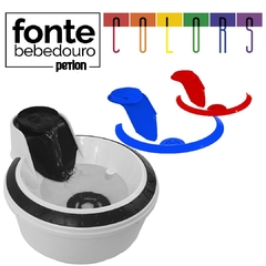 Fonte Bebedouro Petlon Colors - Preto, Azul e Vermelho