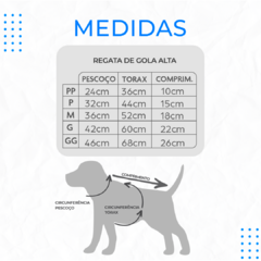 Regata de Gola Alta para Cães e Gatos - Musgo - loja online