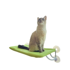 Cama de Janela Suspensa com Ventosa para Gatos Petlon - Verde