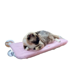 Cama de Janela Suspensa com Ventosa para Gatos Petlon - Rosa