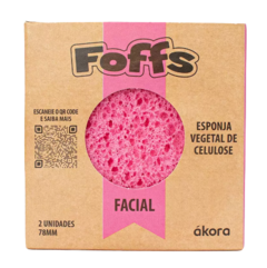 Esponja facial de celulosa vegetal Foffs - Lua Sustentável