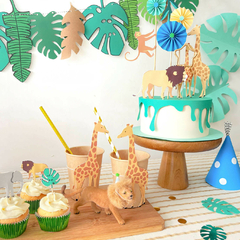 DECO TORTA "SELVA CON ANIMALITOS DE PAPEL" - comprar online