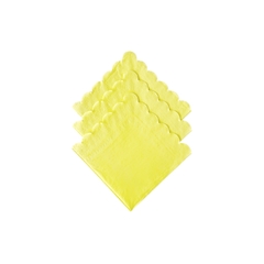 SERVILLETAS SCALLOP AMARILLO FUERTE X10