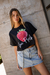 Remera Crop LOVE FRESH Negro - comprar online