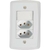 Conjunto 4x2 com 1 Interruptor Simples 10 A 250 V e 2 Tomadas 2P+T 10 A 250 V Lux2 Branco - Tramontina