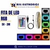 Fita de Led RGB 5V - 5050 - 30Leds/M - IP65 - 3 Metros