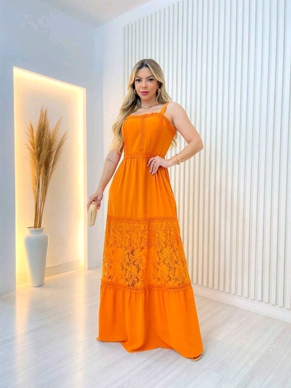 Vestido hotsell longo gospel