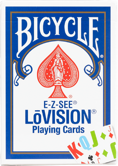 Baralho Bicycle E-Z-See Low Vision Jumbo Index azul na internet