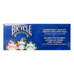 Fichas de pôquer 8 gramas Premium Bicycle com bandeja
