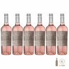 Seis botellas de vino Casarena Estate Malbec Rosé, con etiqueta gris y tonos rosados.