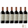 Seis botellas de vino Salentein Primus Cabernet Sauvignon, 750cc cada una, alineadas en una caja.