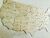 Wooden Travel Map USA Natural y a color