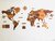 Wooden Travel Map World Puzzle - Tricolor Retro - comprar en línea