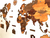 Wooden Travel Map World Puzzle - Tricolor Retro - tienda en línea