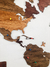 Imagen de Wooden Travel Map World Style - Tricolor Retro