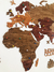 Wooden Travel Map World Style - Tricolor Retro